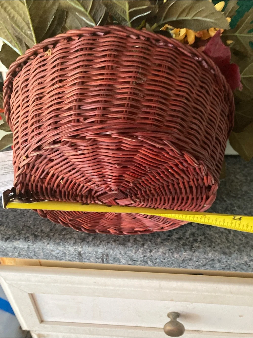 Gorgeous Fall Faux Flower Arrangement in Fall Wicker Basket